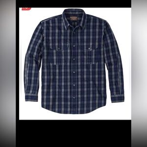 Filson Alaskan Guide Shirt 100% Cotton Flannel #20233069 - Vintage Indigo Size L